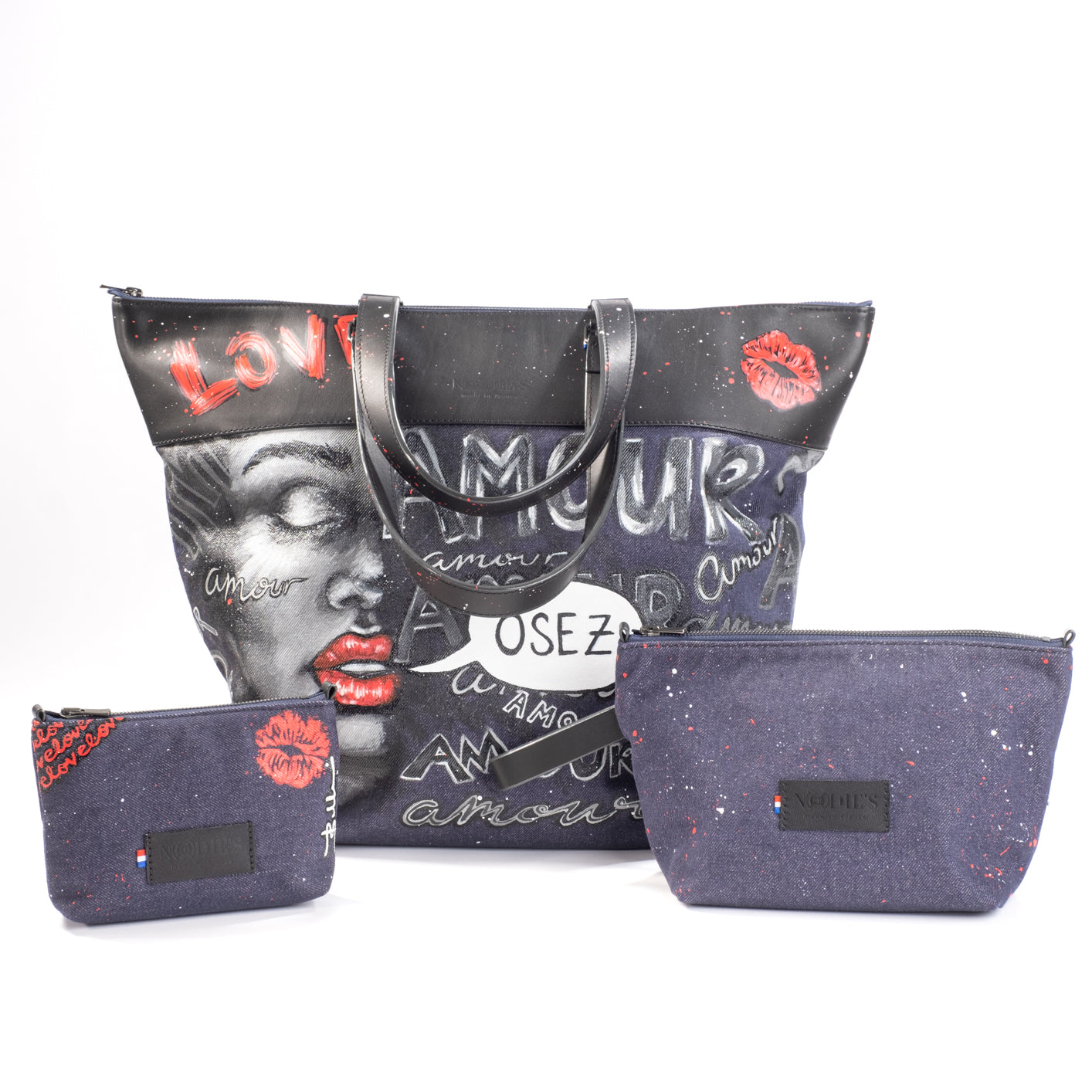 Arbella Falling in Love pochette toile imprimée