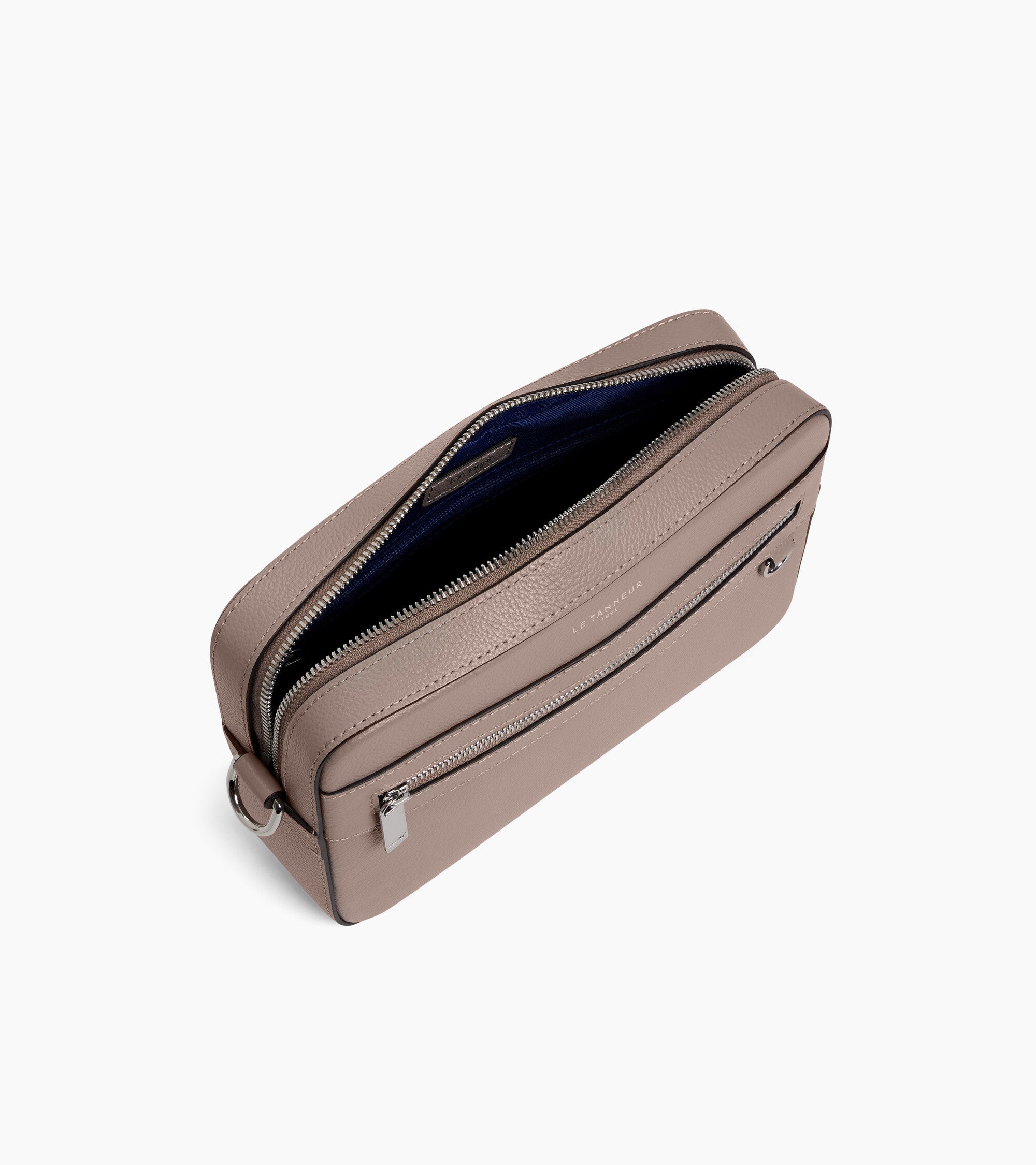 Le Tanneur Emile petite sacoche cuir grainé gris