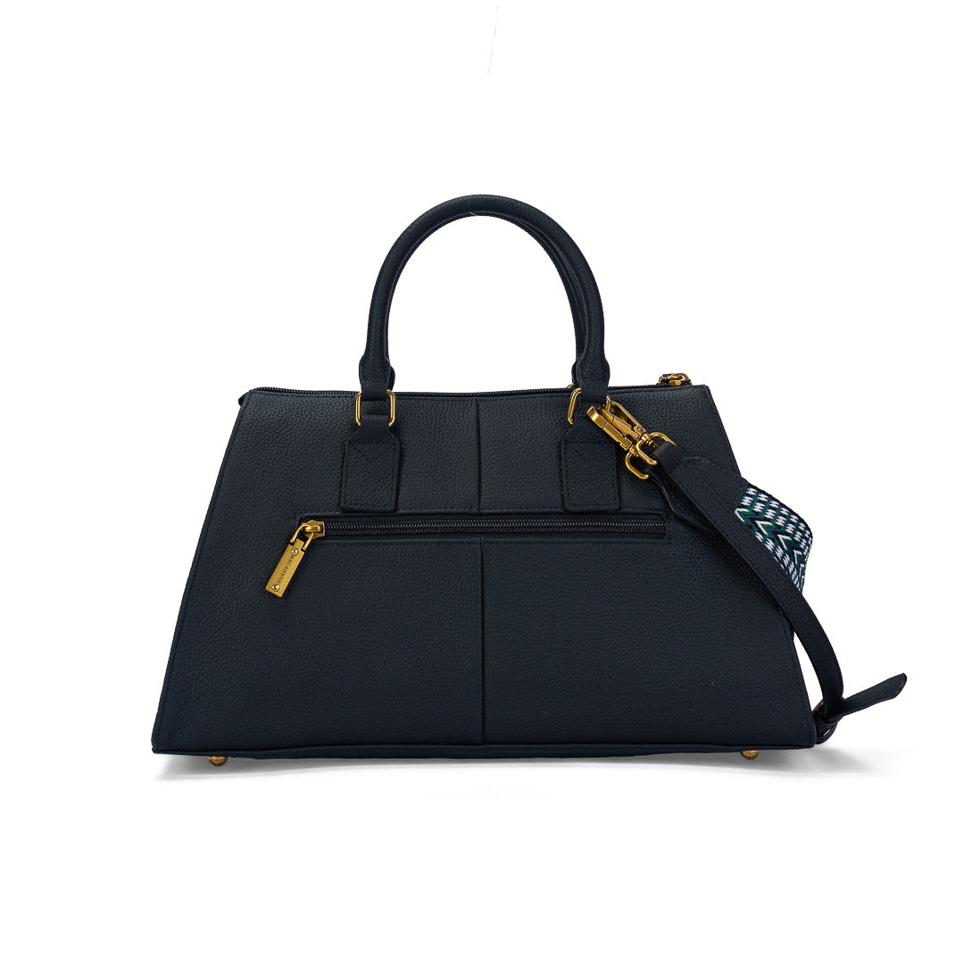 Mac Alyster Giulia Sac Porté Main Cuir Noir 36 cm