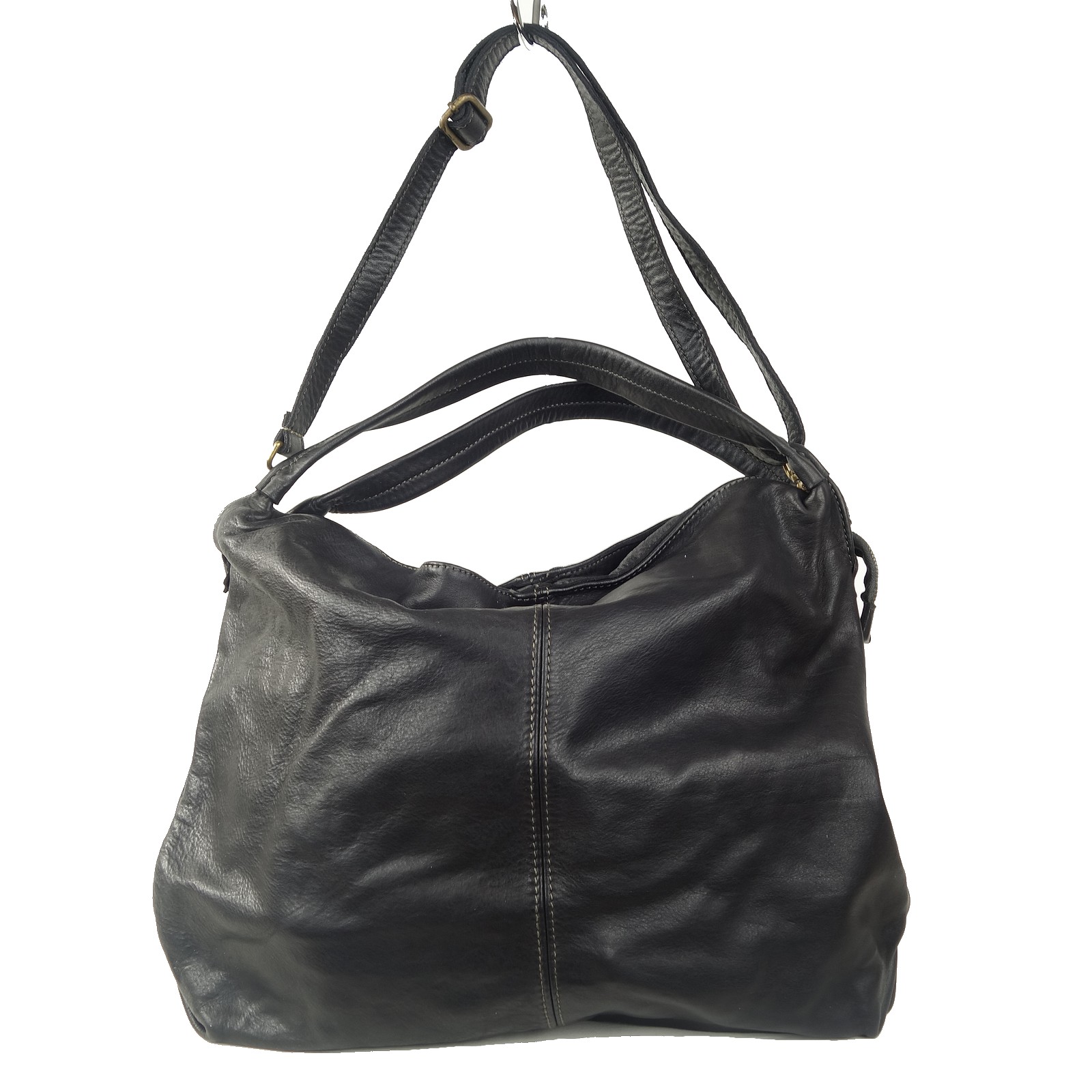 Esprit Cuir Olympia grand sac cuir noir A4