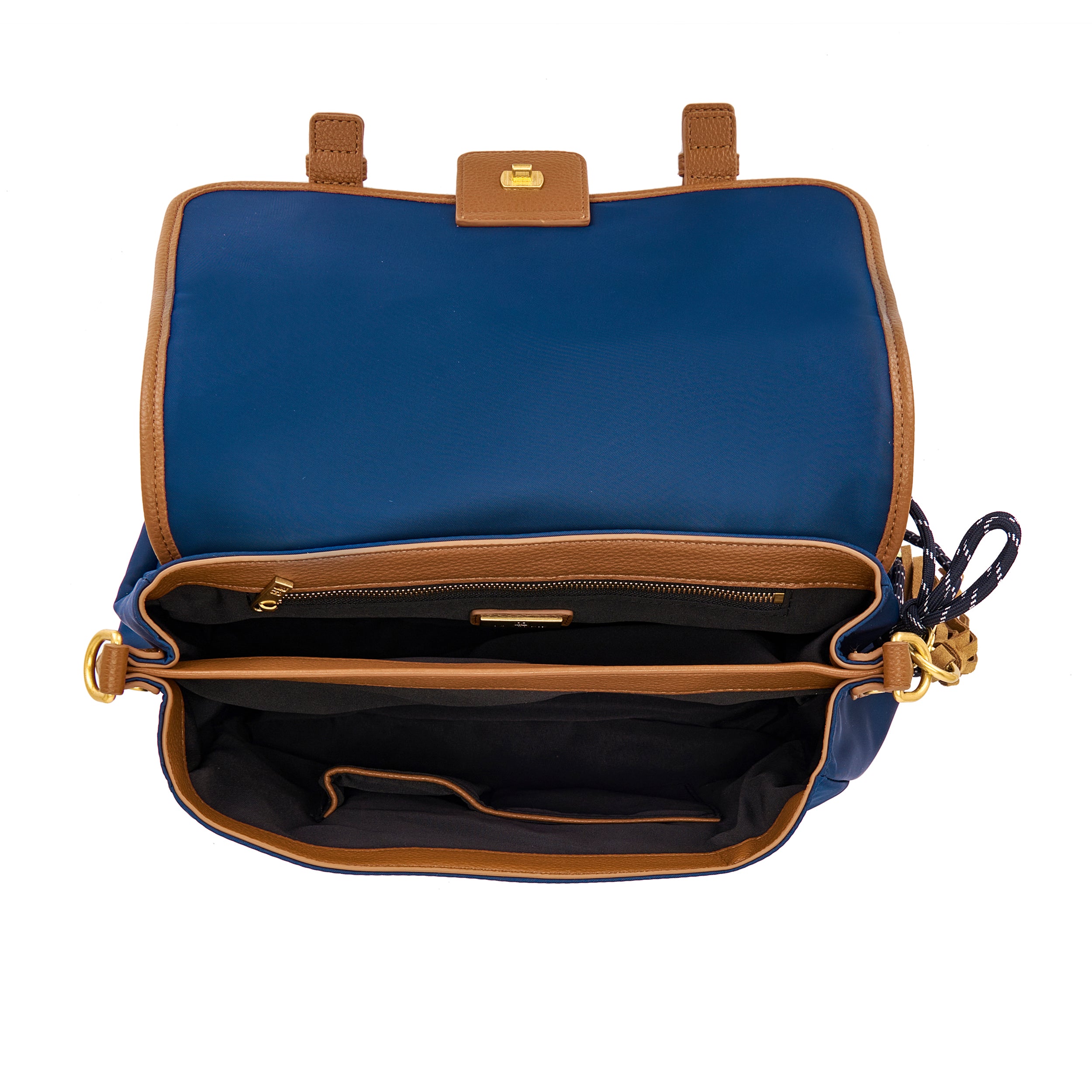 La Carrie Atena Dark Wave sac shopping bleu 37x19x23 cm