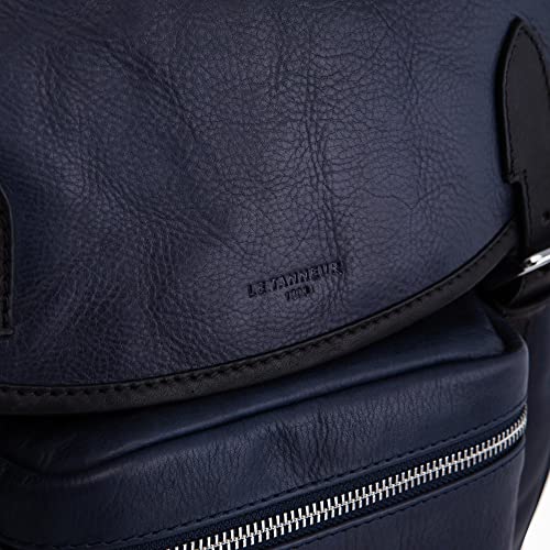 Le Tanneur Gabriel Sac à dos rabat cuir huilé 33 cm