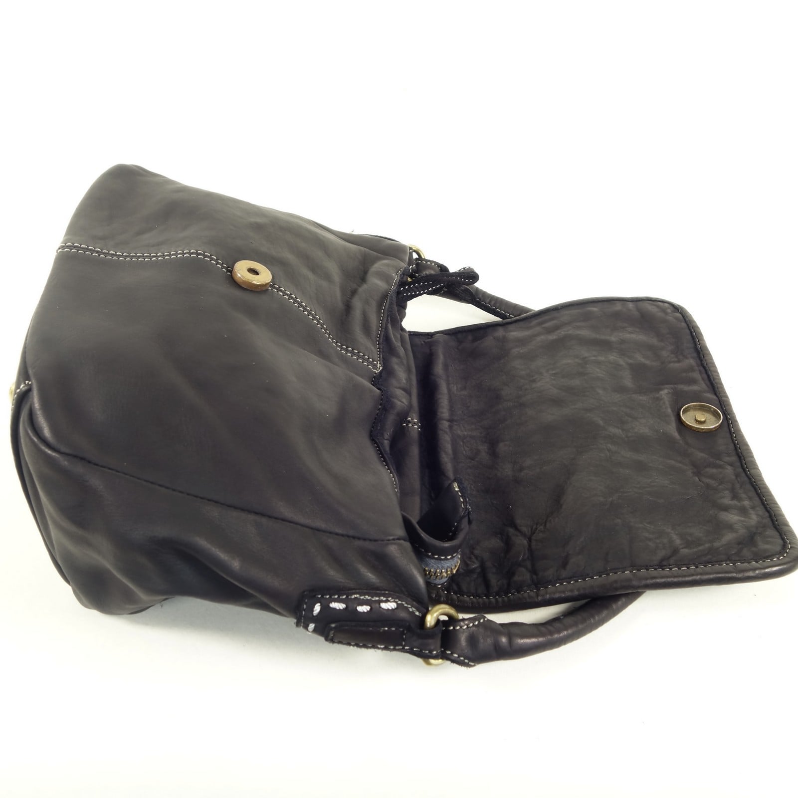 Esprit Cuir Lara besace cuir noir bohème