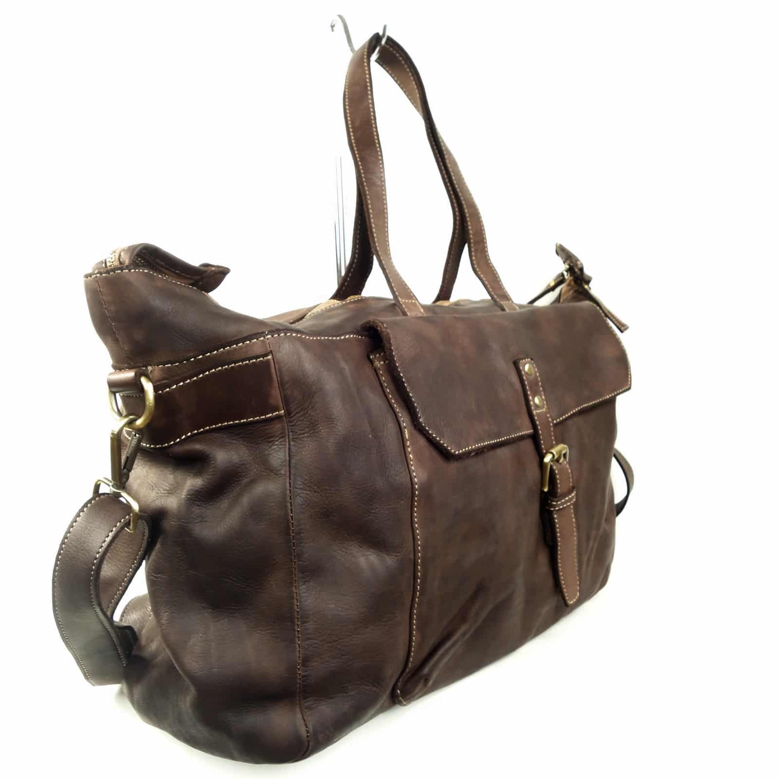Collection Esprit Cuir Zeno sac 24h marron cuir vintage