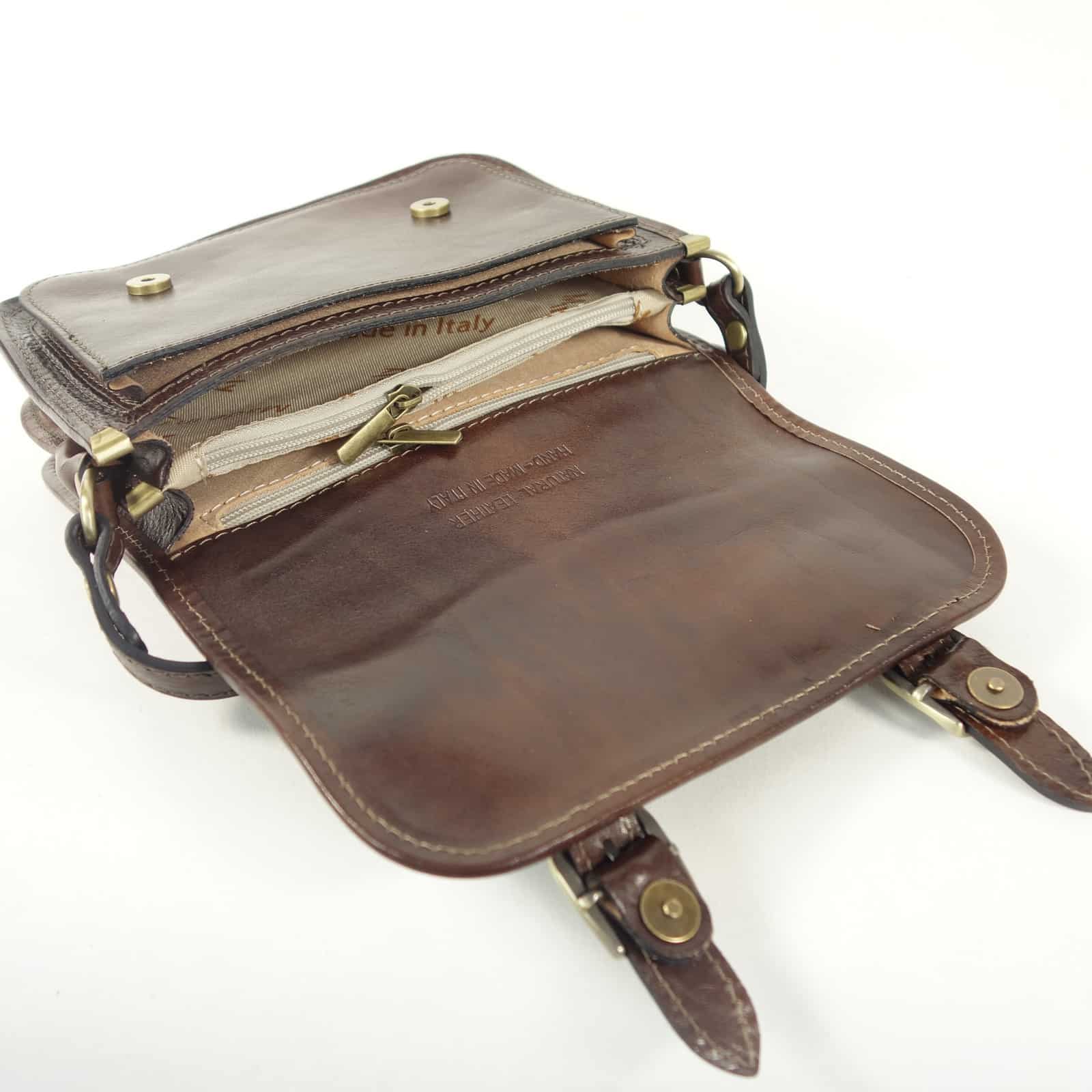 Collection Esprit Cuir ELANIA mini sac bandoulière marron