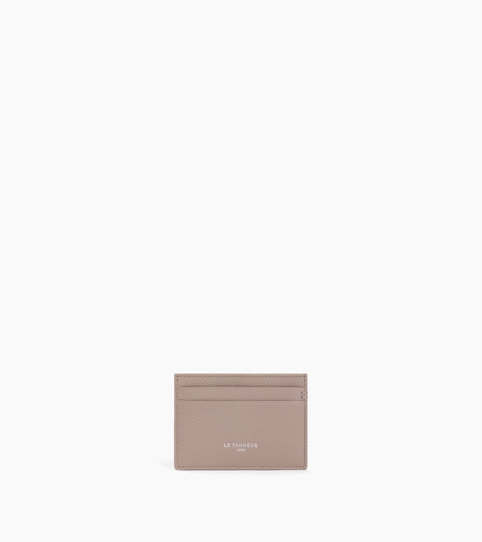 Le Tanneur Lucien porte-cartes cuir grainé gris