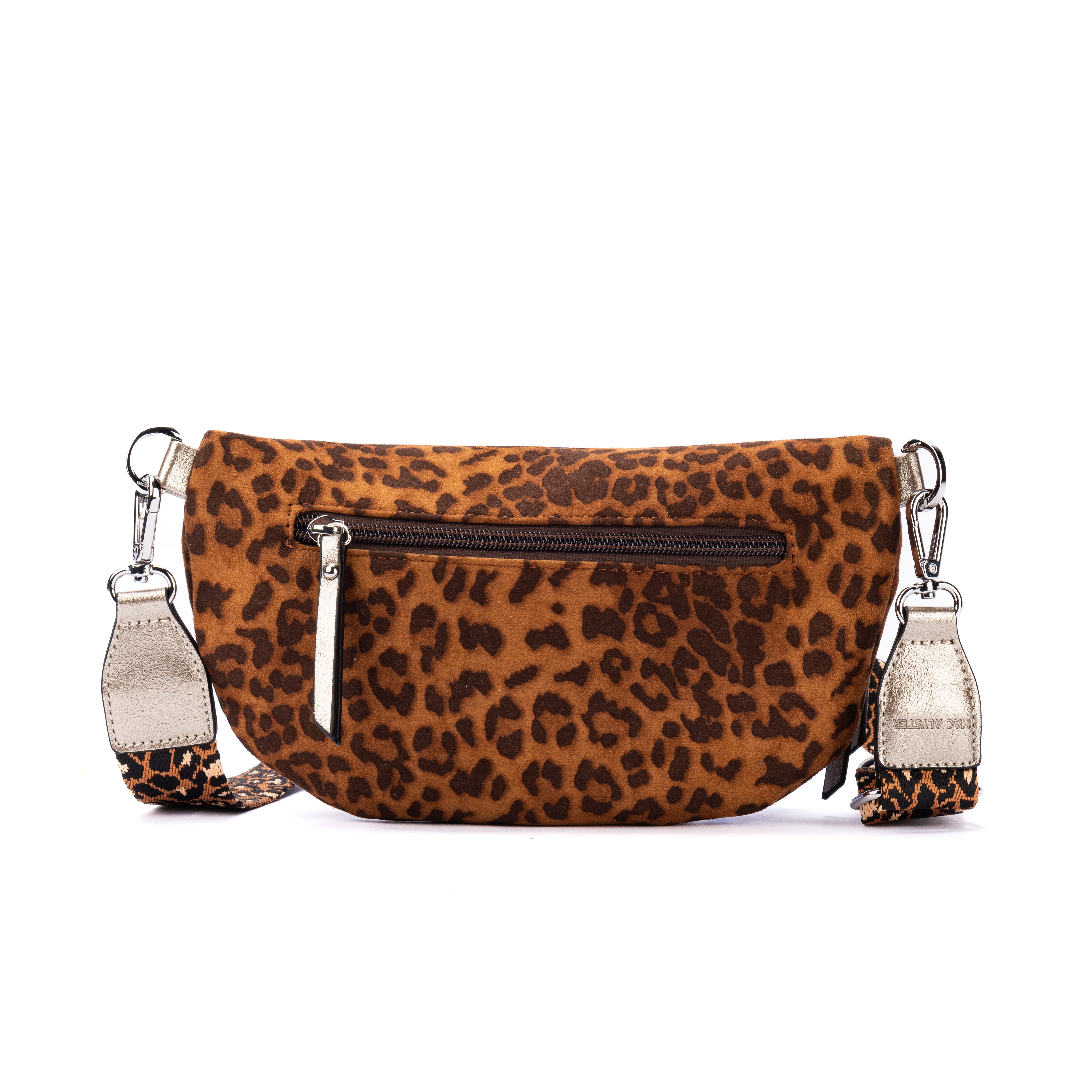 Mac Alyster Capsule sac banane suédine Noir léopard