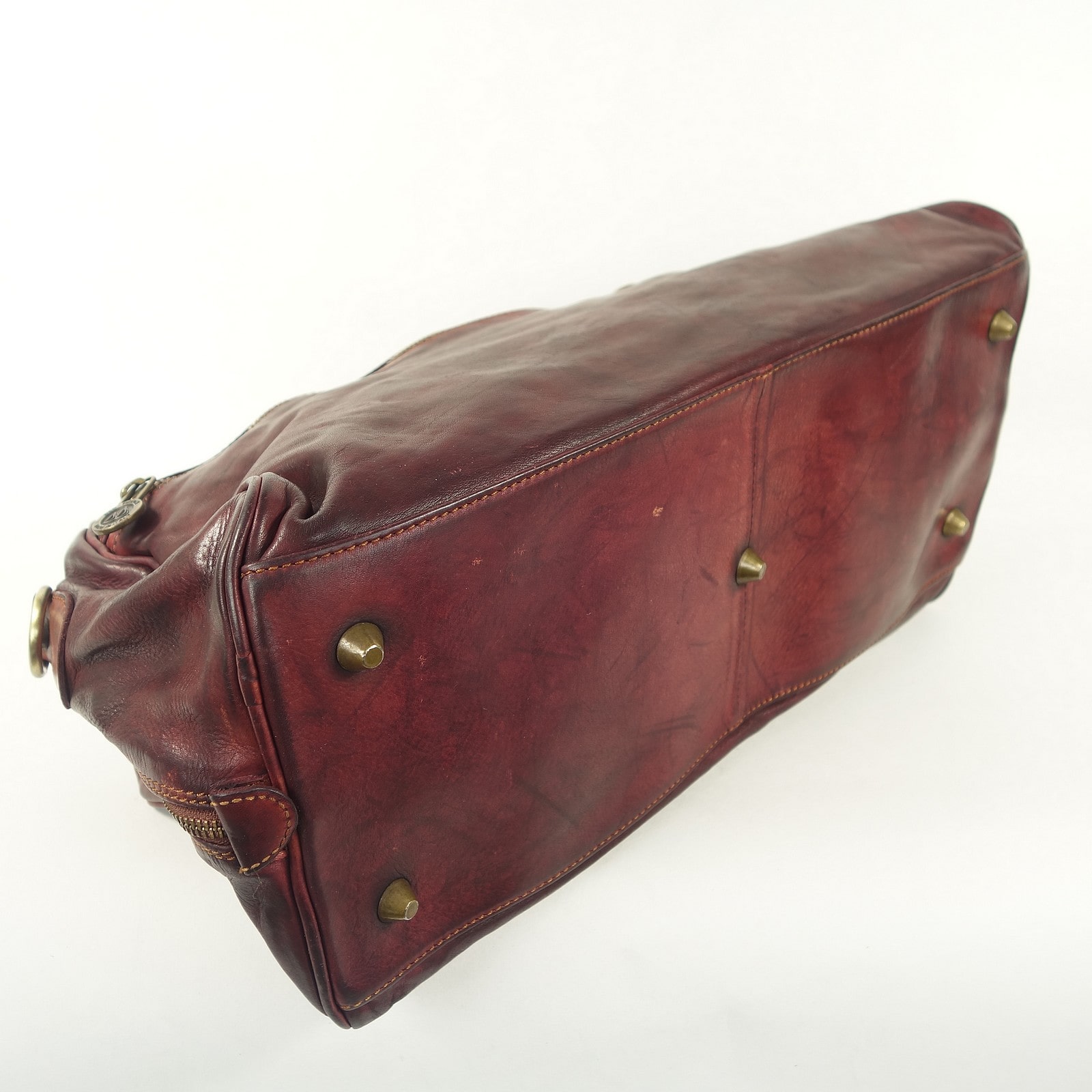 Collection Esprit Cuir Fabio sac week-end cuir bordeaux femme