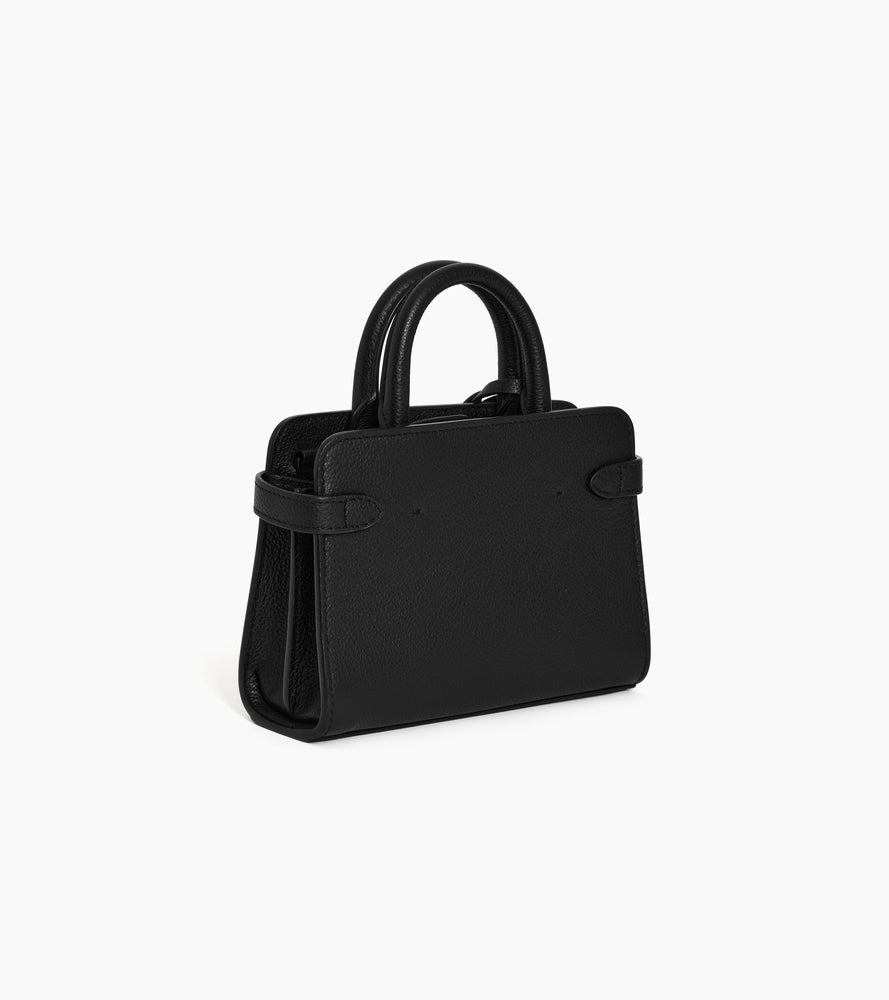 Le Tanneur Emilie mini sac cuir grainé noir bandoulière