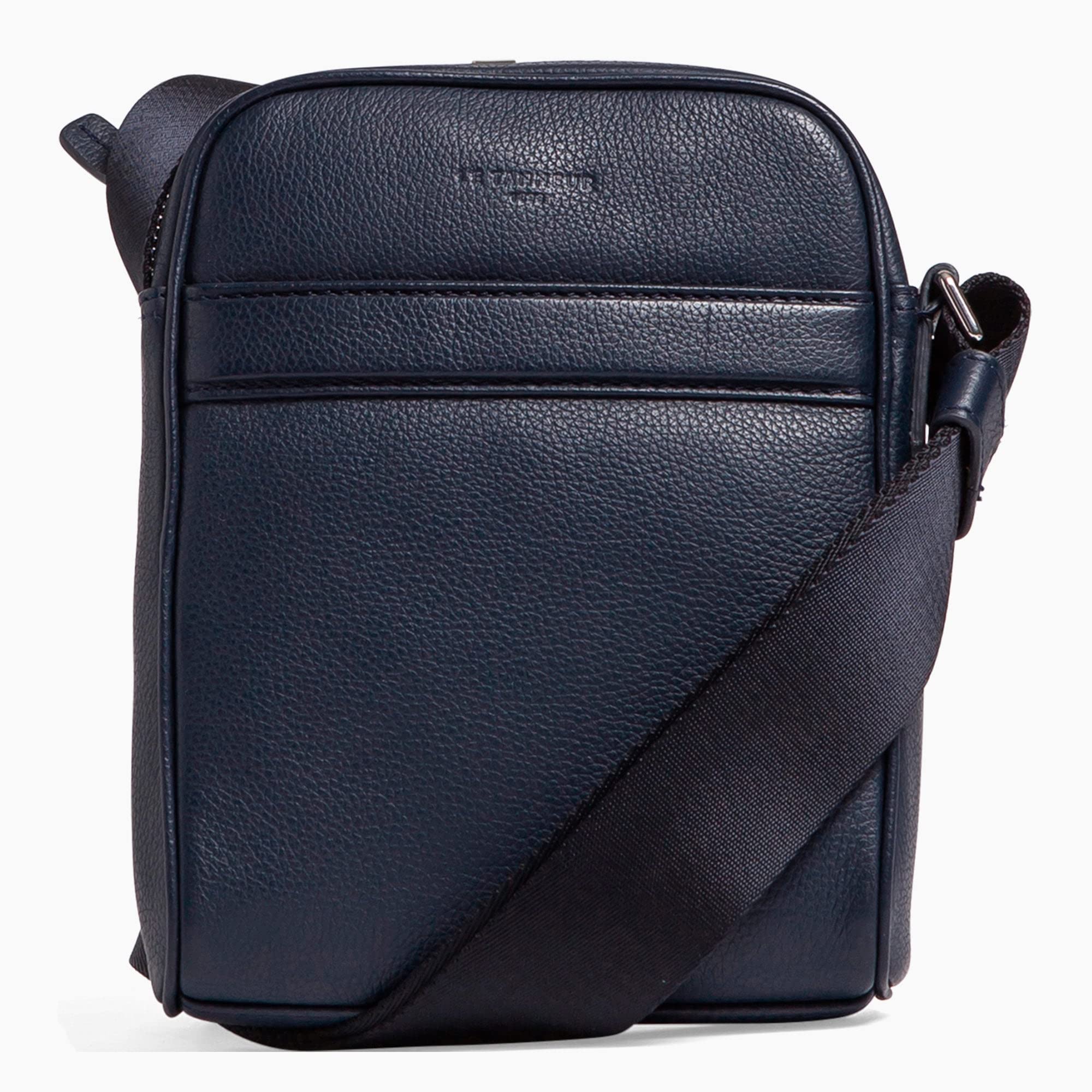 Le Tanneur Charles sac bandoulière cuir grainé noir homme