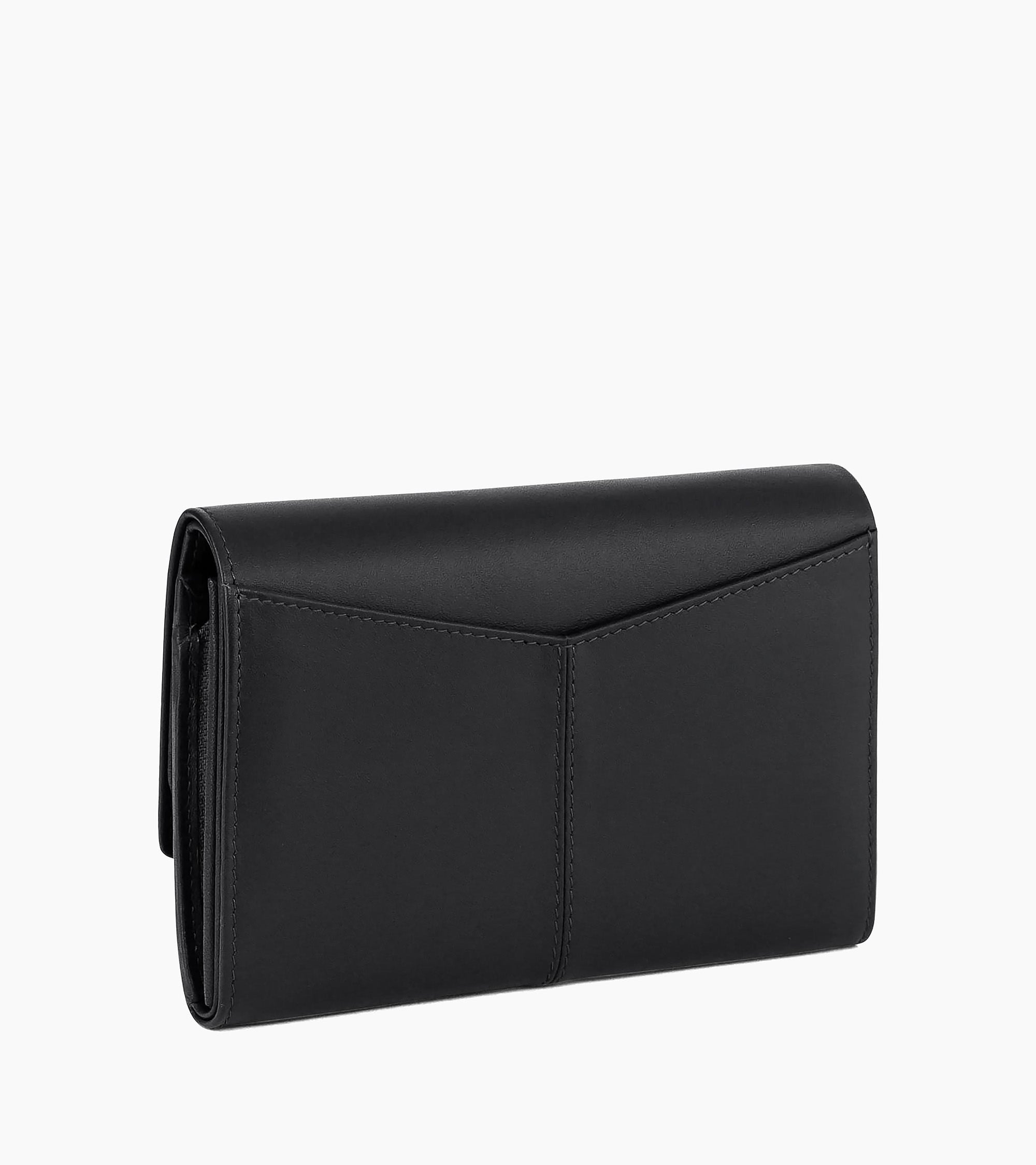 Le Tanneur Charlotte portefeuille cuir lisse noir