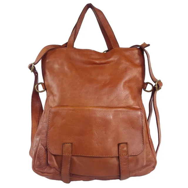 Collection Esprit Cuir ZEUDI sac à dos cuir naturel vintage