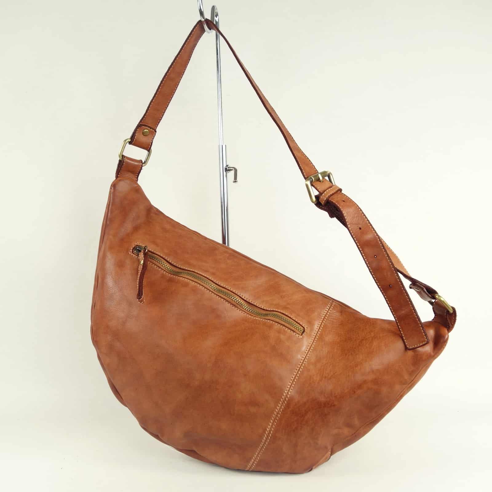 Collection Esprit Cuir BEN sac banane XL cuir caramel vintage