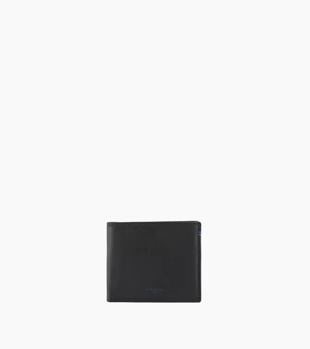 Le Tanneur Martin portefeuille cuir lisse 2 volets Black