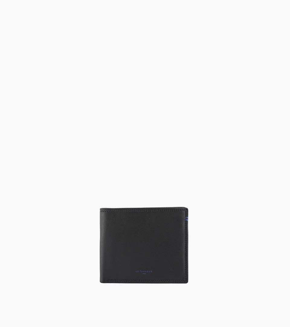 Le Tanneur Martin portefeuille cuir lisse 2 volets Black