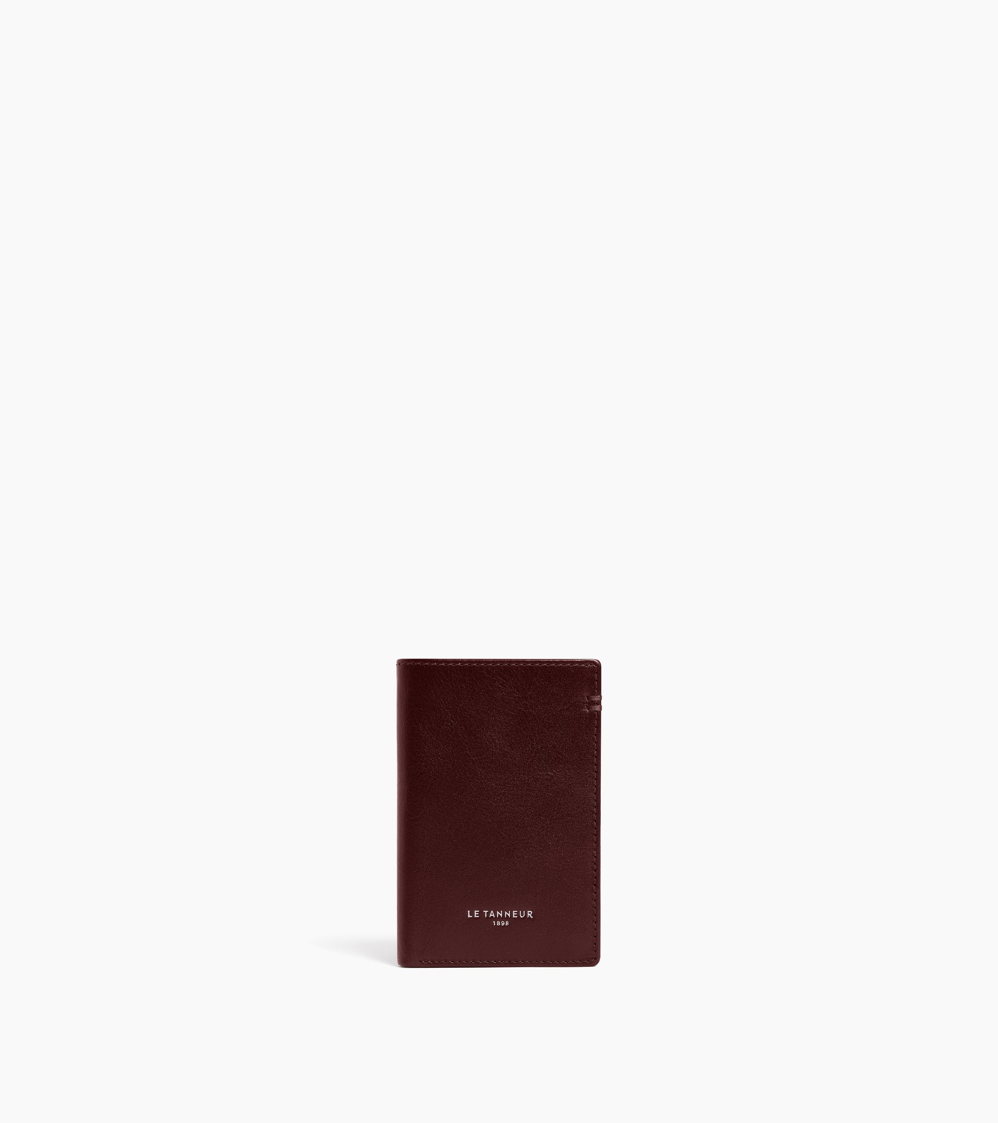 Le Tanneur Lucien porte-cartes cuir huilé rouge