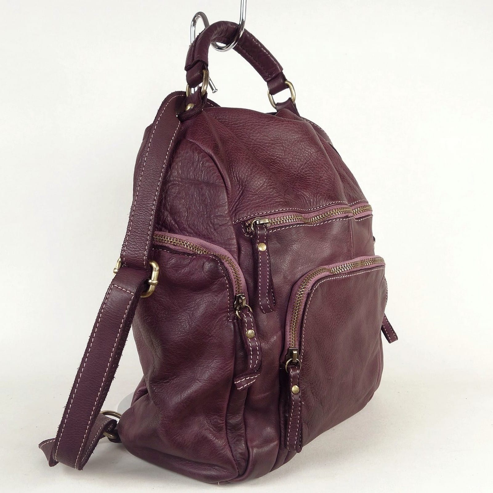 Collection Esprit Cuir Sac à dos Milo sac à dos cuir bordeaux