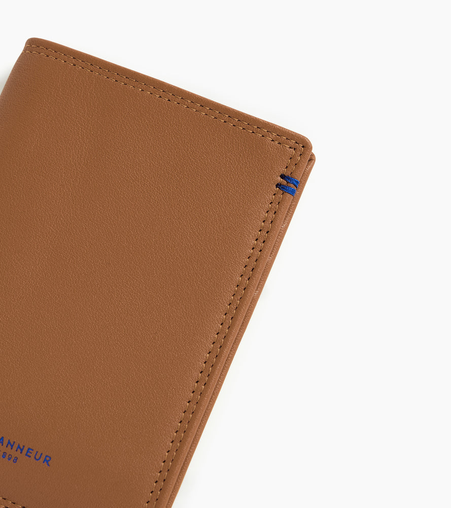 Le Tanneur Martin porte-cartes cuir lisse camel RFID