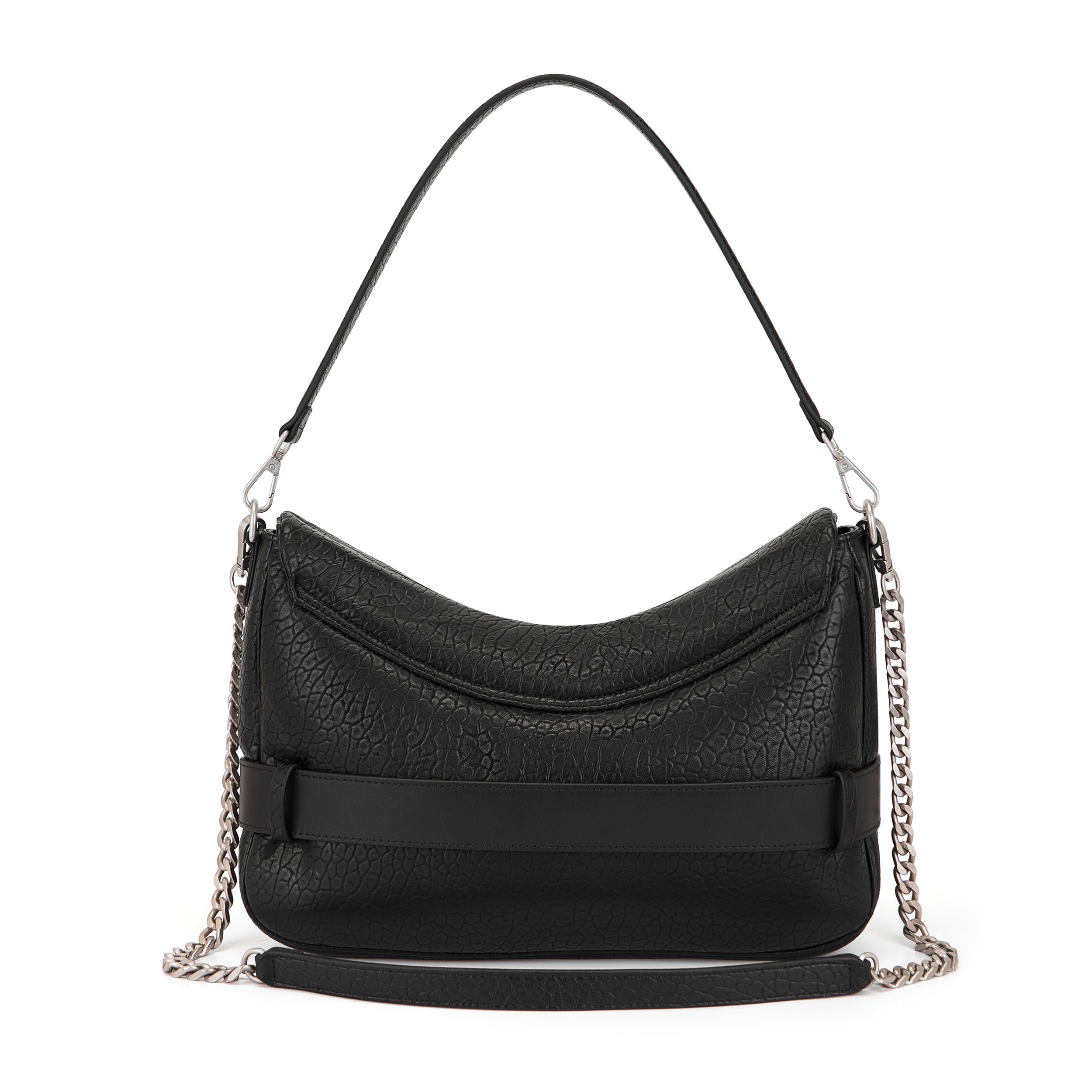 La Carrie Belty sac bandoulière noir chaîne 36 cm