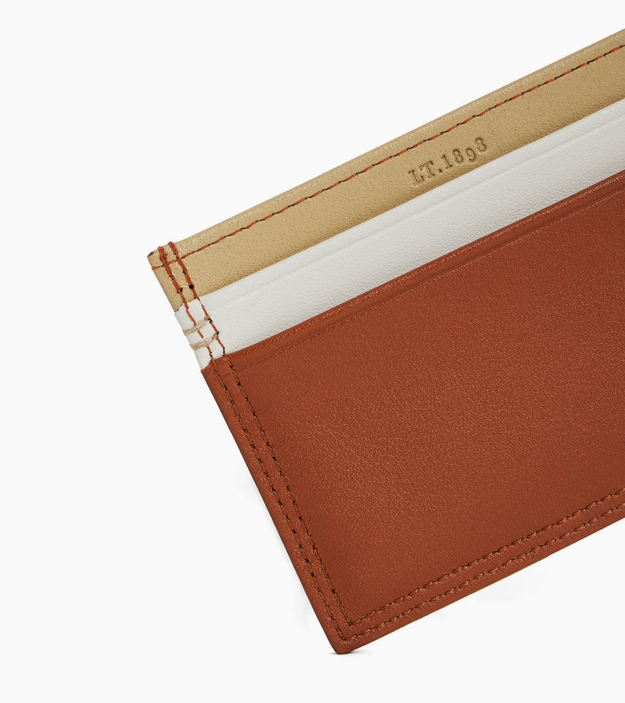 Le Tanneur Martin porte-cartes cuir lisse Mahogany RFID