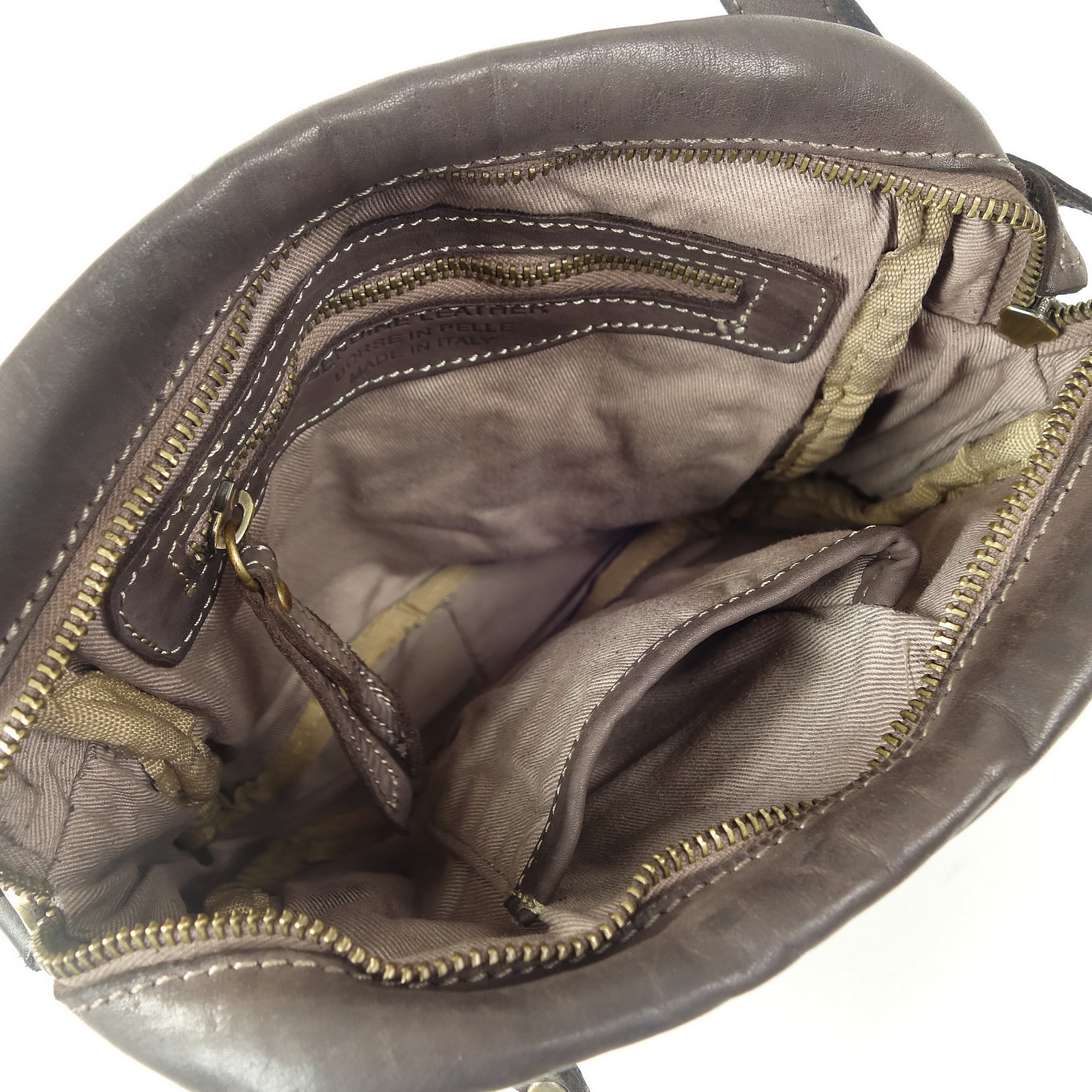 Collection Esprit Cuir Nino sacoche cuir marron foncé homme