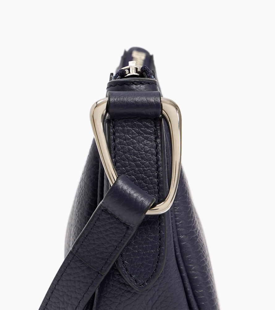 Le Tanneur Madeleine sac bandoulière cuir bleu nuit