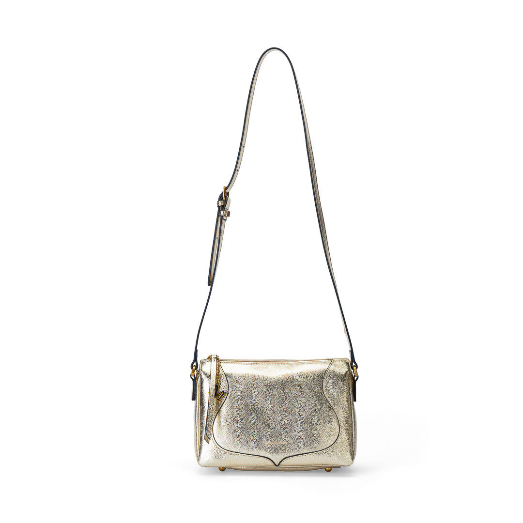 Mac Alyster Ines sac bandoulière cuir Léopard 24 cm