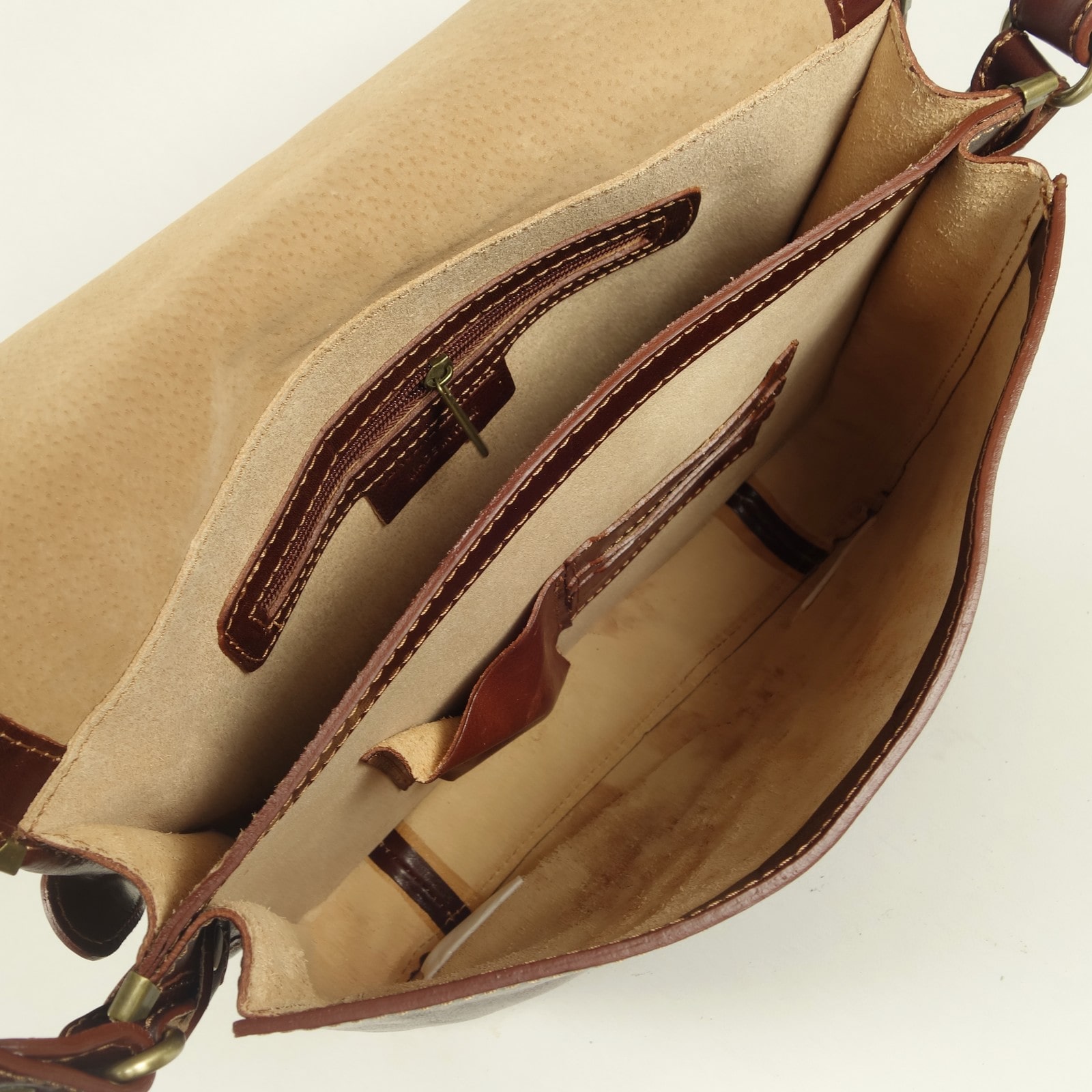 Collection Esprit Cuir Sac bandoulière & sacoche LUIGI sacoche cuir marron