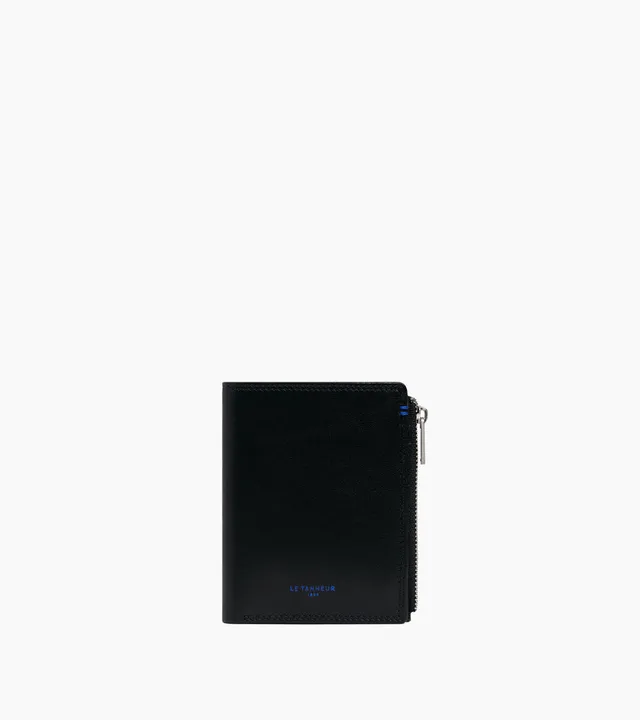 Le Tanneur Martin portefeuille cuir lisse moyen modèle Black RFID
