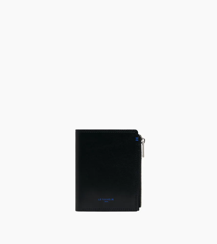 Le Tanneur Martin portefeuille cuir lisse moyen modèle Black RFID