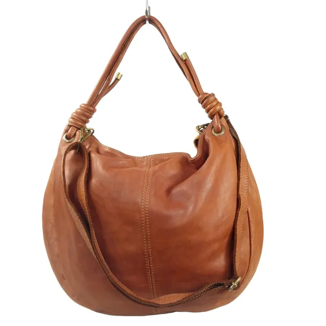 Collection Esprit Cuir Sac porté épaule Perla sac cuir marron