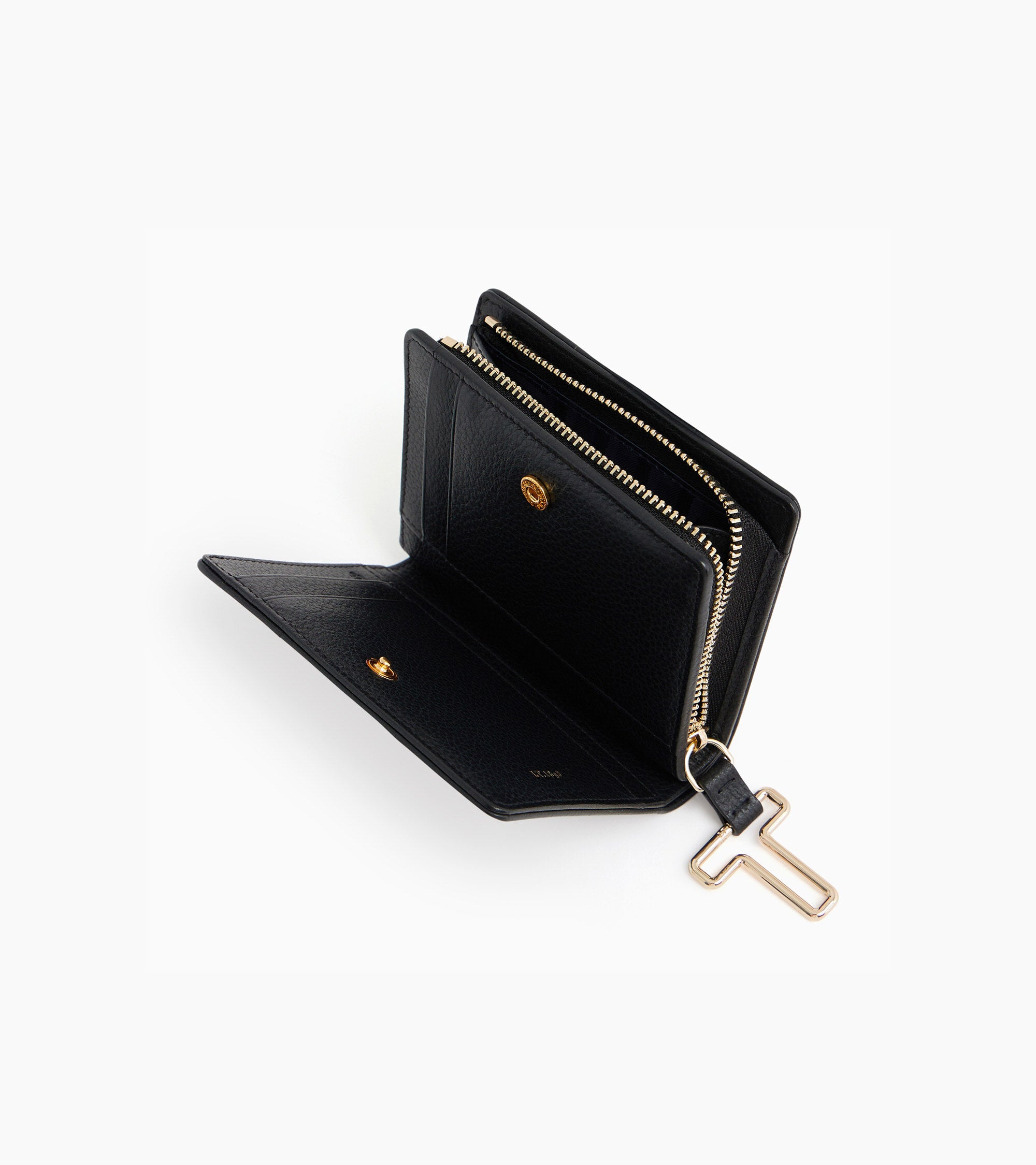 Le Tanneur Juliette petit portefeuille cuir grainé Noir