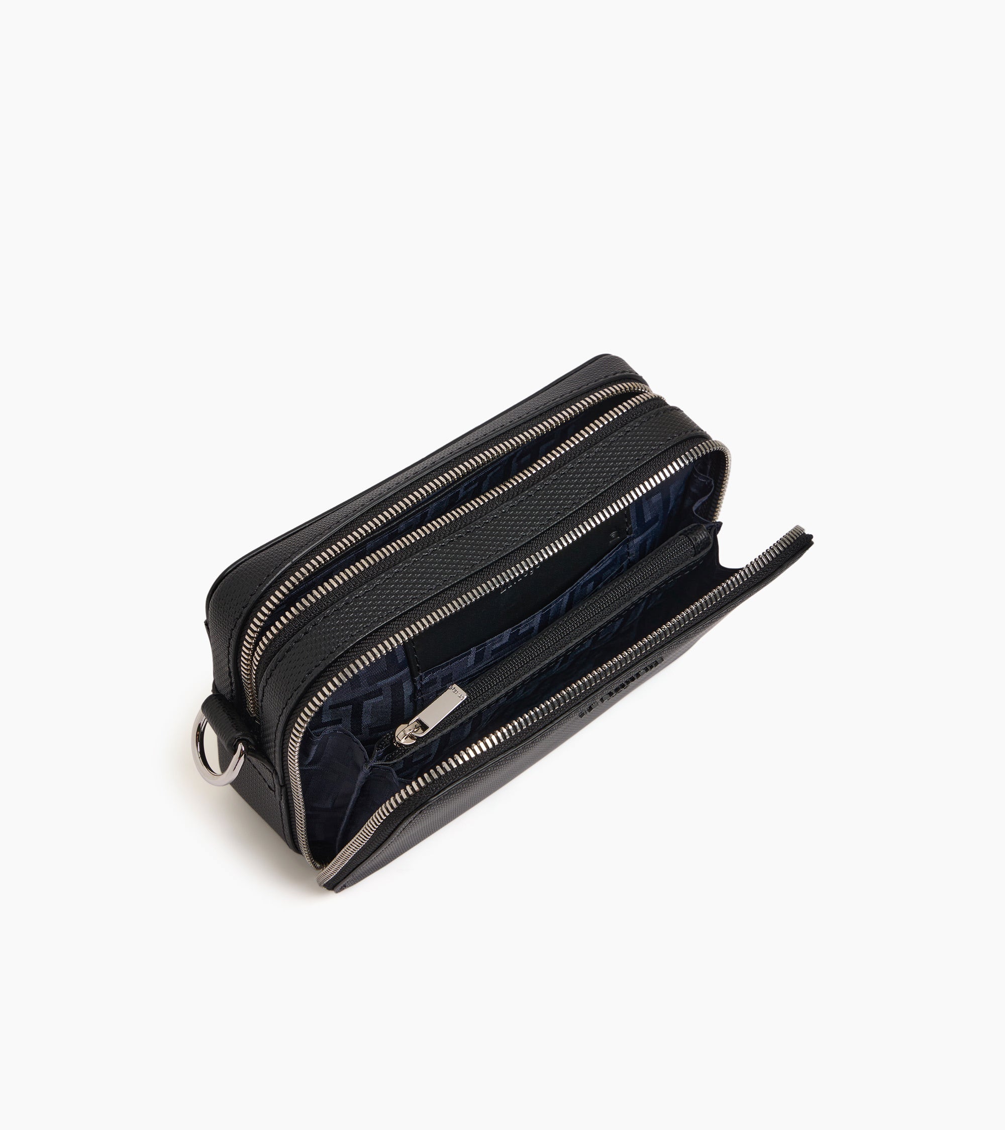 Le Tanneur Emile petite sacoche cuir noir 2 compartiments