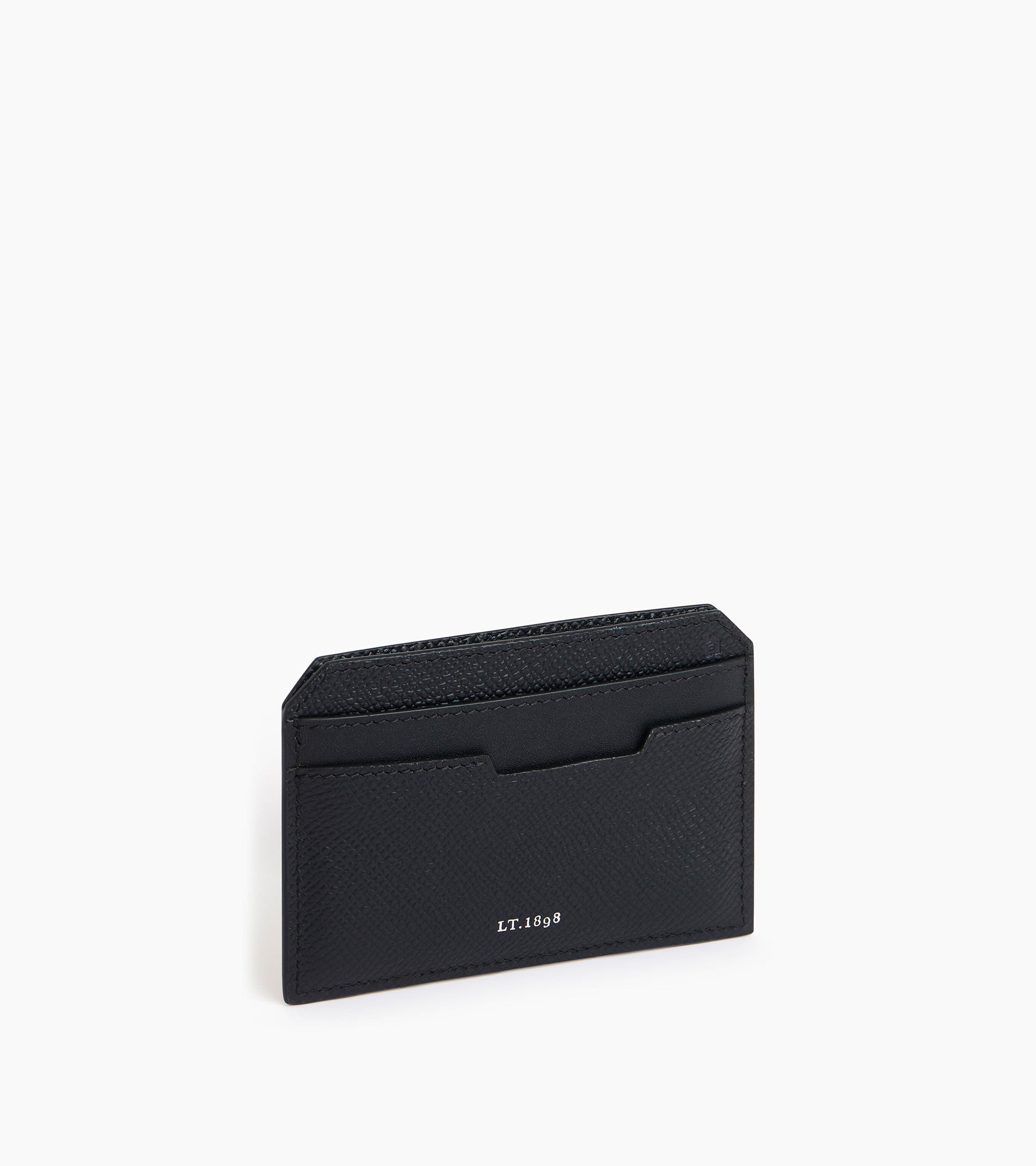 Le Tanneur Gaston porte-cartes cuir grain croisé Black