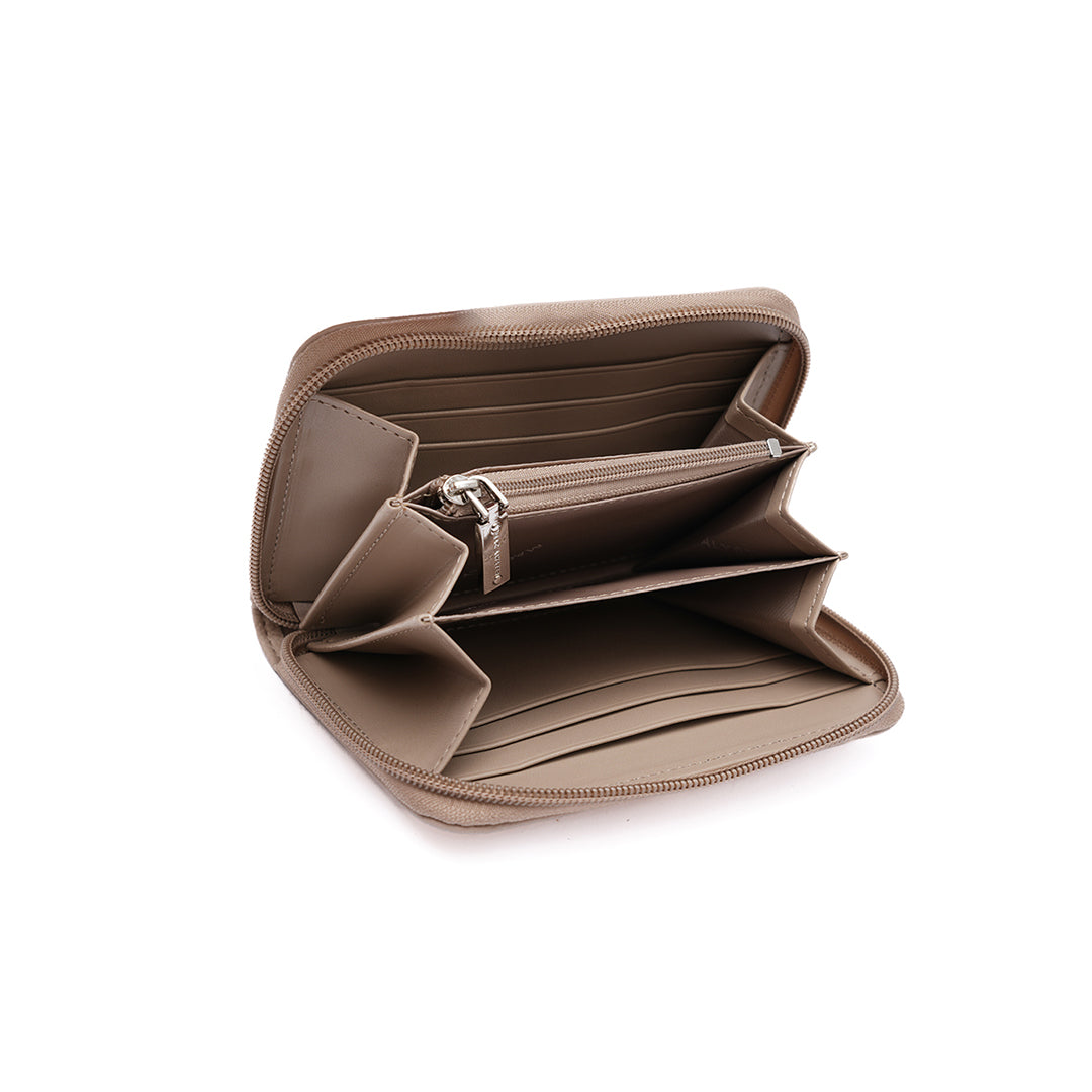 MAC ALYSTER Petite maroquinerie porte-monnaie zippé Taupe