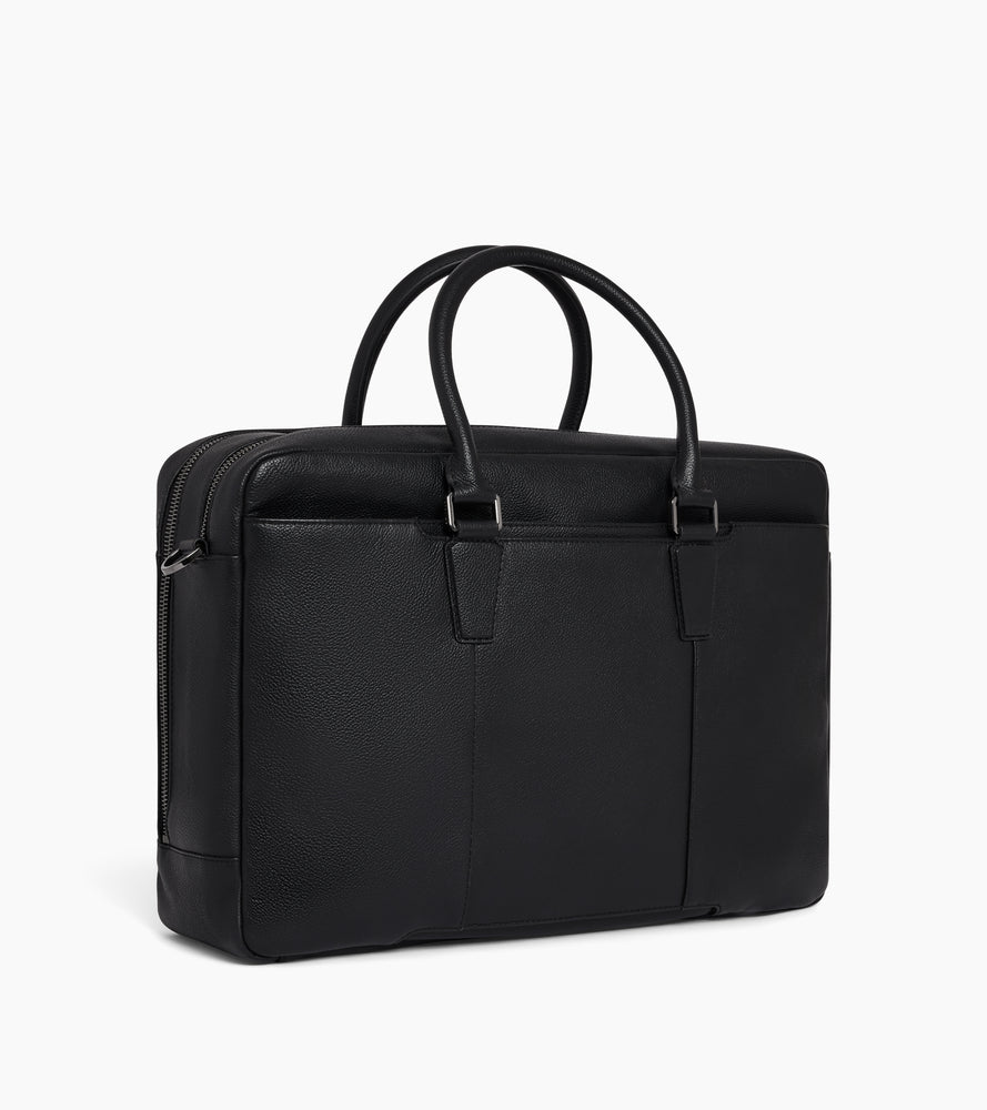 Le Tanneur Marceau porte-documents 17" sac ordinateur noir cuir