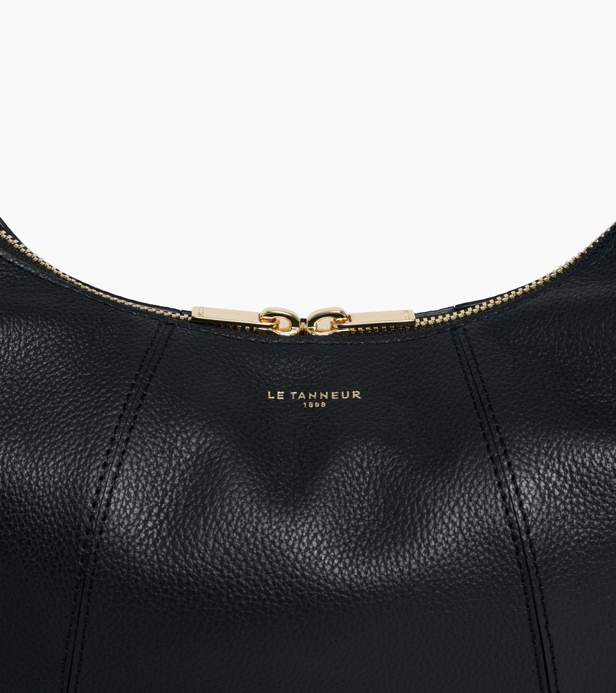Le Tanneur Juliette petit sac hobo cuir Black