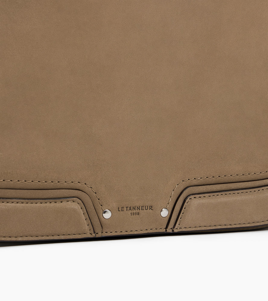 Le Tanneur Ella grand sac bandoulière cuir lisse nubuck