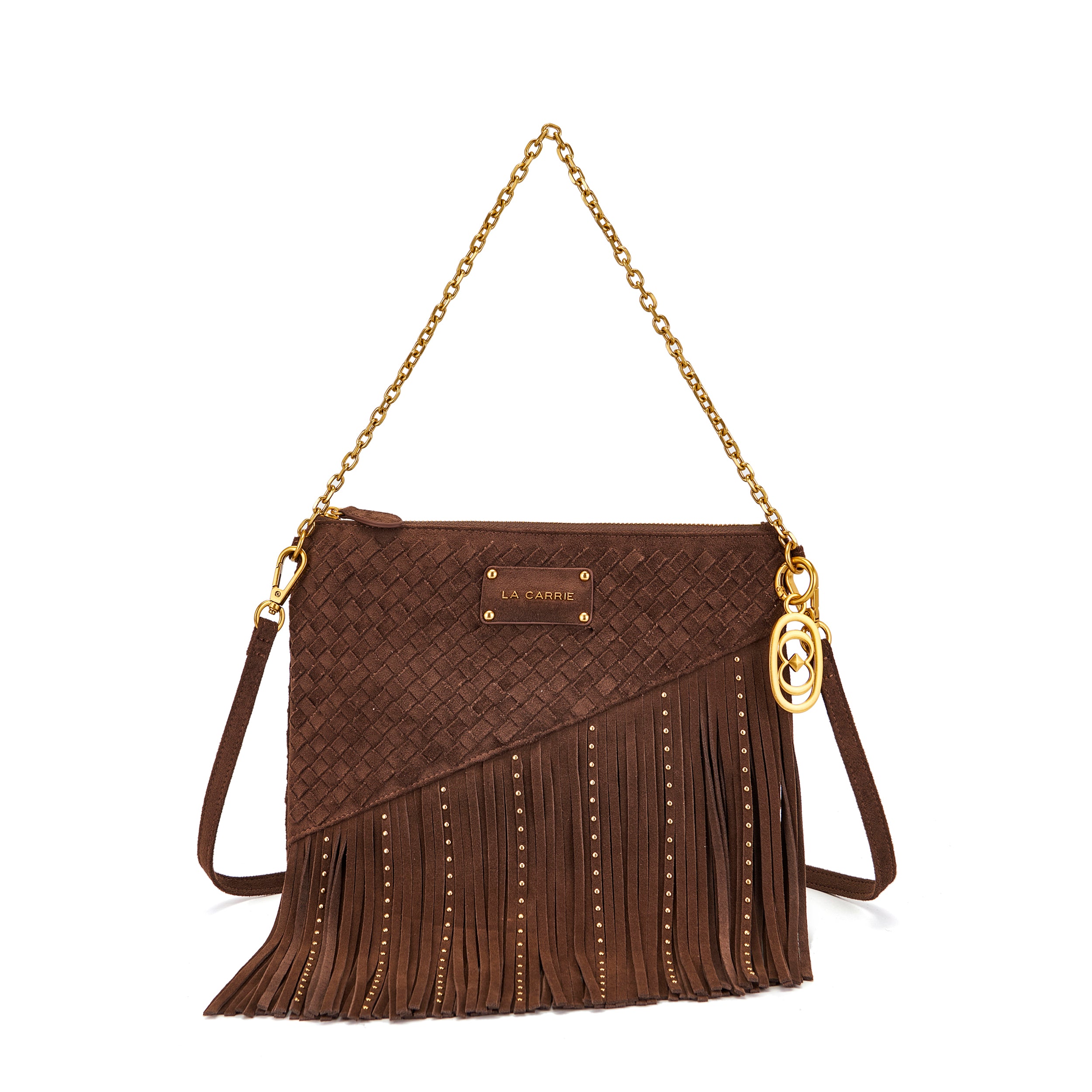La Carrie Capsule sac bandoulière noir éco-suède 25x22 cm