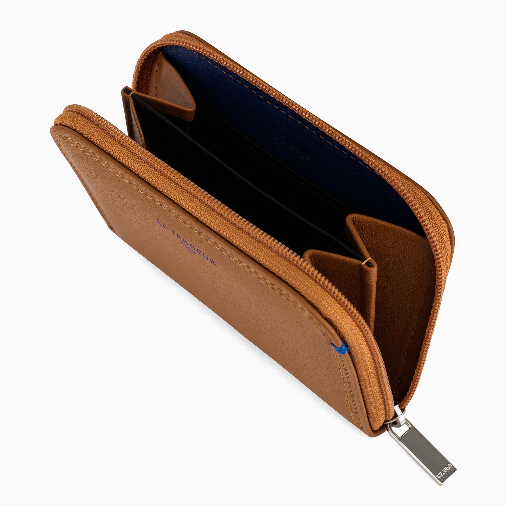 Le Tanneur Martin porte monnaie cuir homme zippé anti-RFID