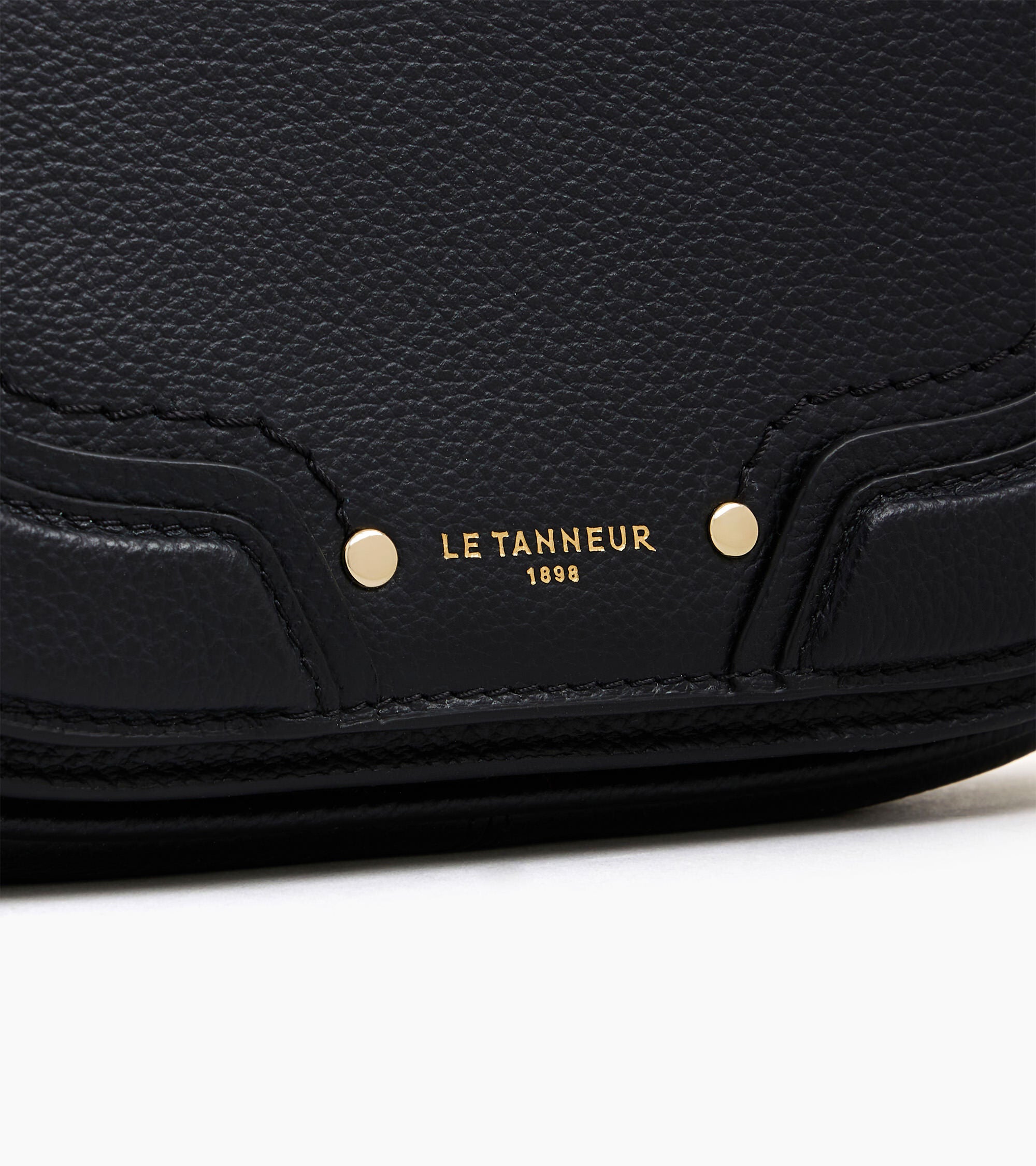 Le Tanneur Ella besace cuir grainé moyen Black