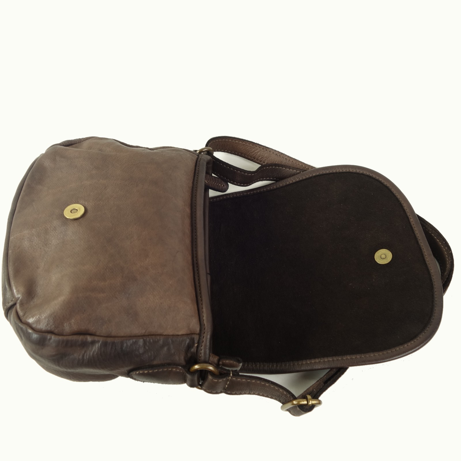 Collection Esprit Cuir KLARA besace cuir marron medium vintage