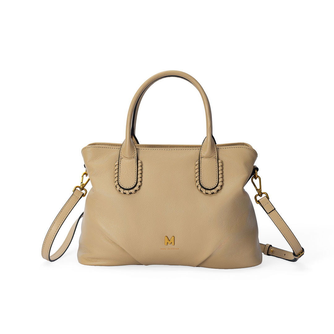 MAC ALYSTER LILY sac à main marron clair cuir