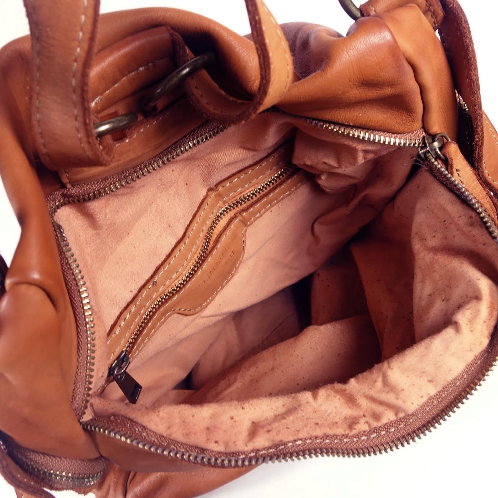 Collection Esprit Cuir MILO sac à dos cuir marron vintage femme
