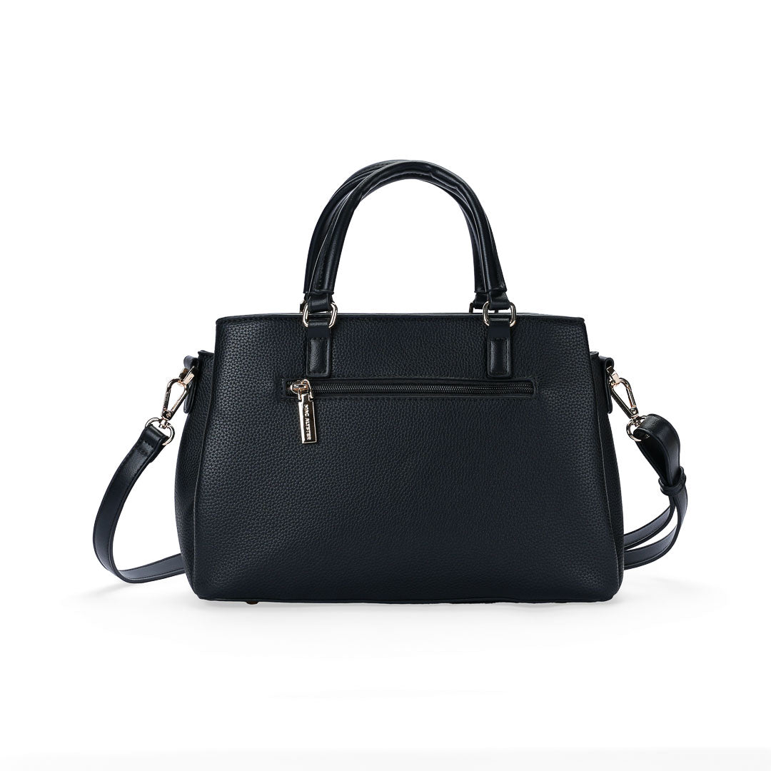 Mac Alyster Alto Sac à Main Noir Grainé 31 cm