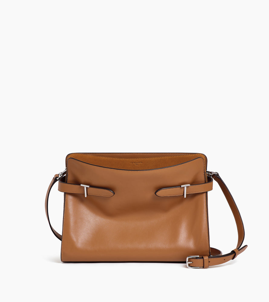Le Tanneur Emie sac épaule cuir lisse nubuck Brown Tan