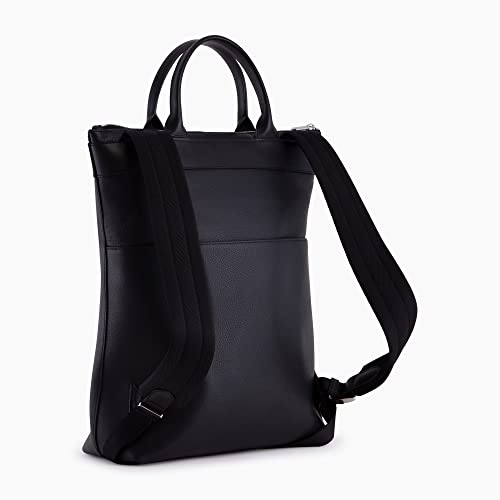 Le Tanneur Nathan Sac à dos cabas cuir grainé noir 34 cm