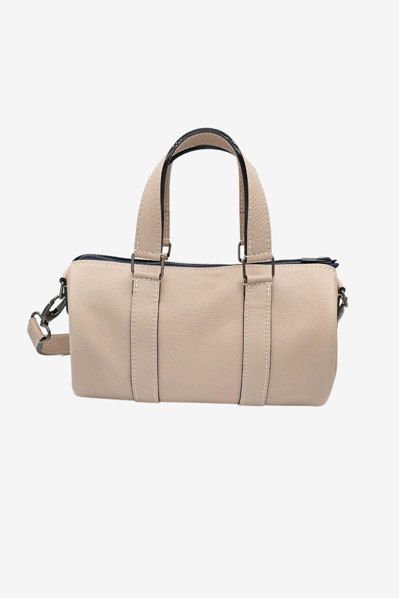Nodie's Jim sac bowling crème galet grainé cuir