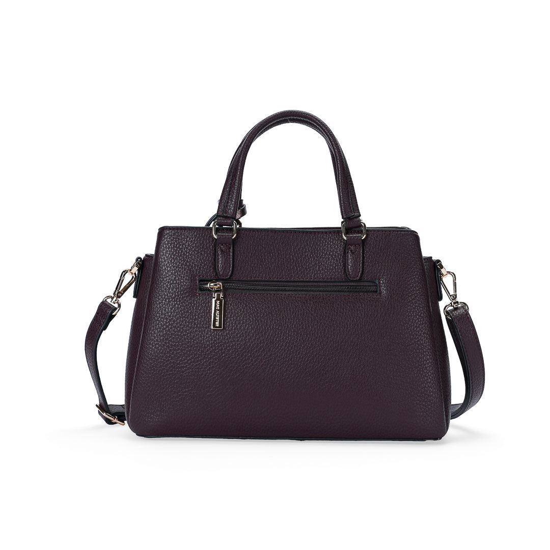 MAC ALYSTER CRYSTALE sac à main bordeaux pailleté bandoulière