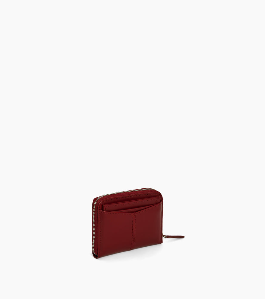Le Tanneur Charlotte porte-monnaie zippé cuir revolution red